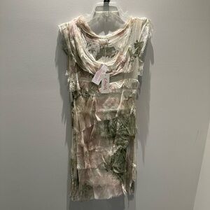 NWT Scandal dress size S made in Italy, silk and cotton soft light